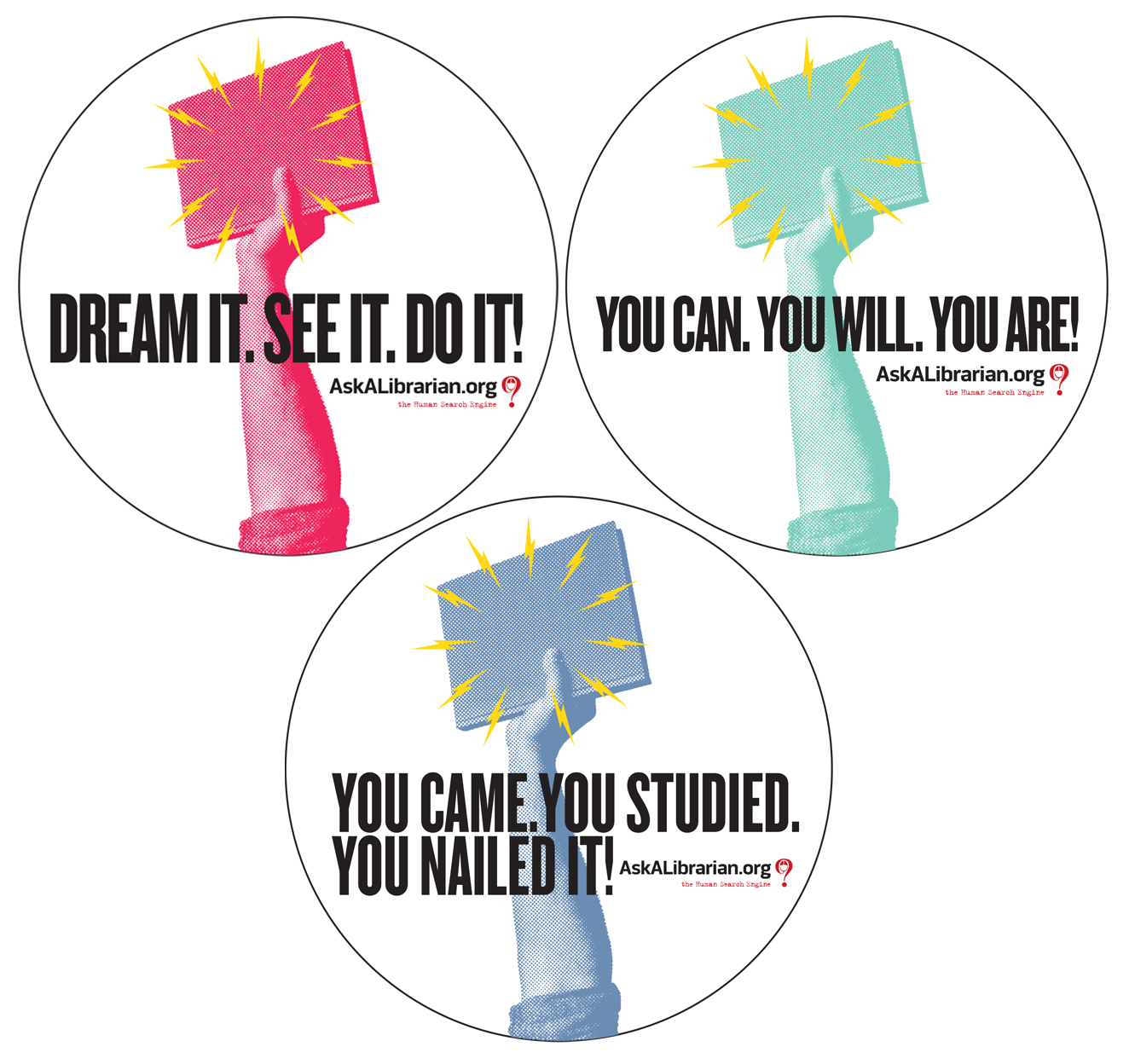 Ask a Librarian Motivational Stickers